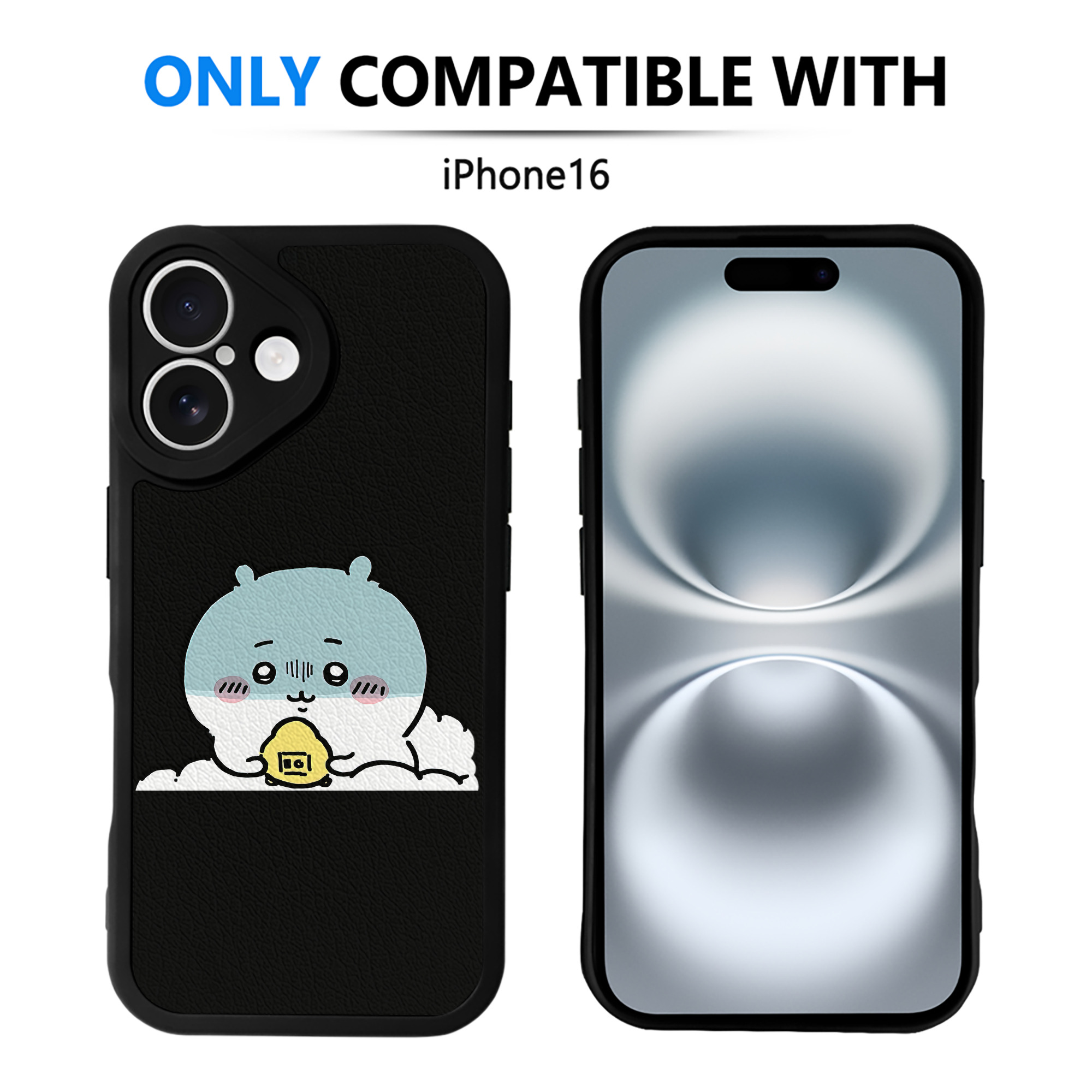（画像用） ちいかわ ちいかわ Chii-kawa chiikawa 【iPhone 16シリーズ対応】シリコンスマホケース（レザー調） 材質：シリコン